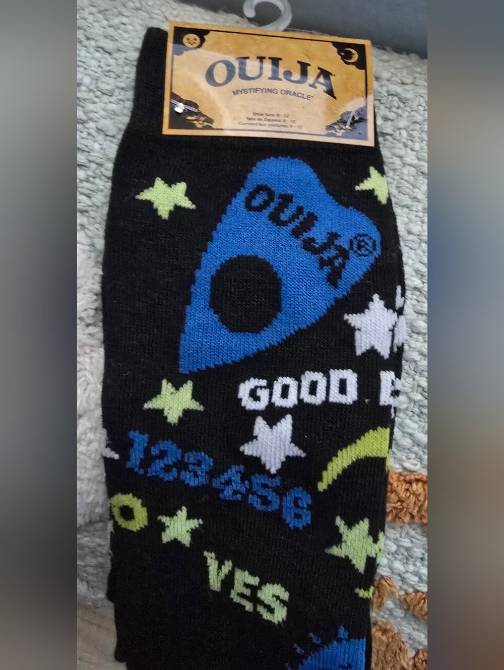 Ouija Black Men's Crew Socks 1 Pair